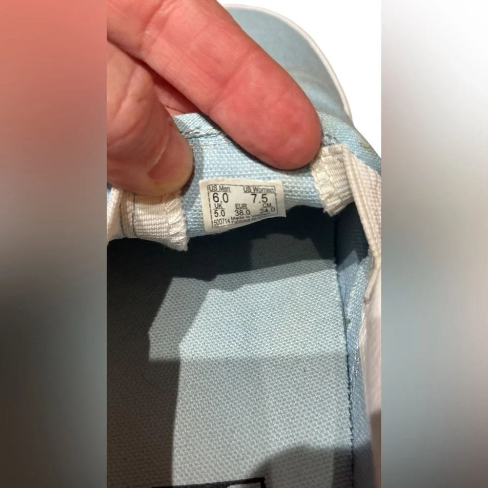 VANS Classic Slip On Check Foxing Cool Blue - Picture 5 of 5